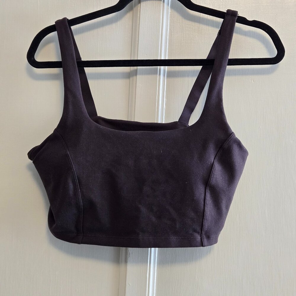 OFFLINE Aerie | The Hugger Square Neck Longline Sports Bra | Deep Earth | L